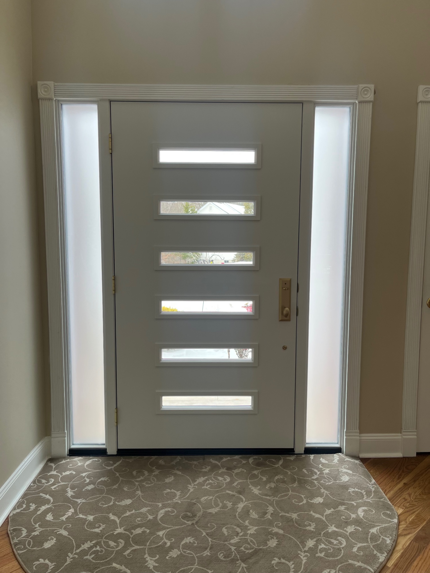 Modern entry door replacement — after