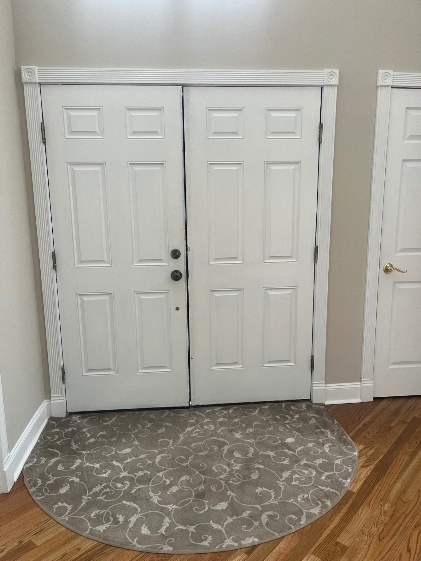 Modern entry door replacement — before